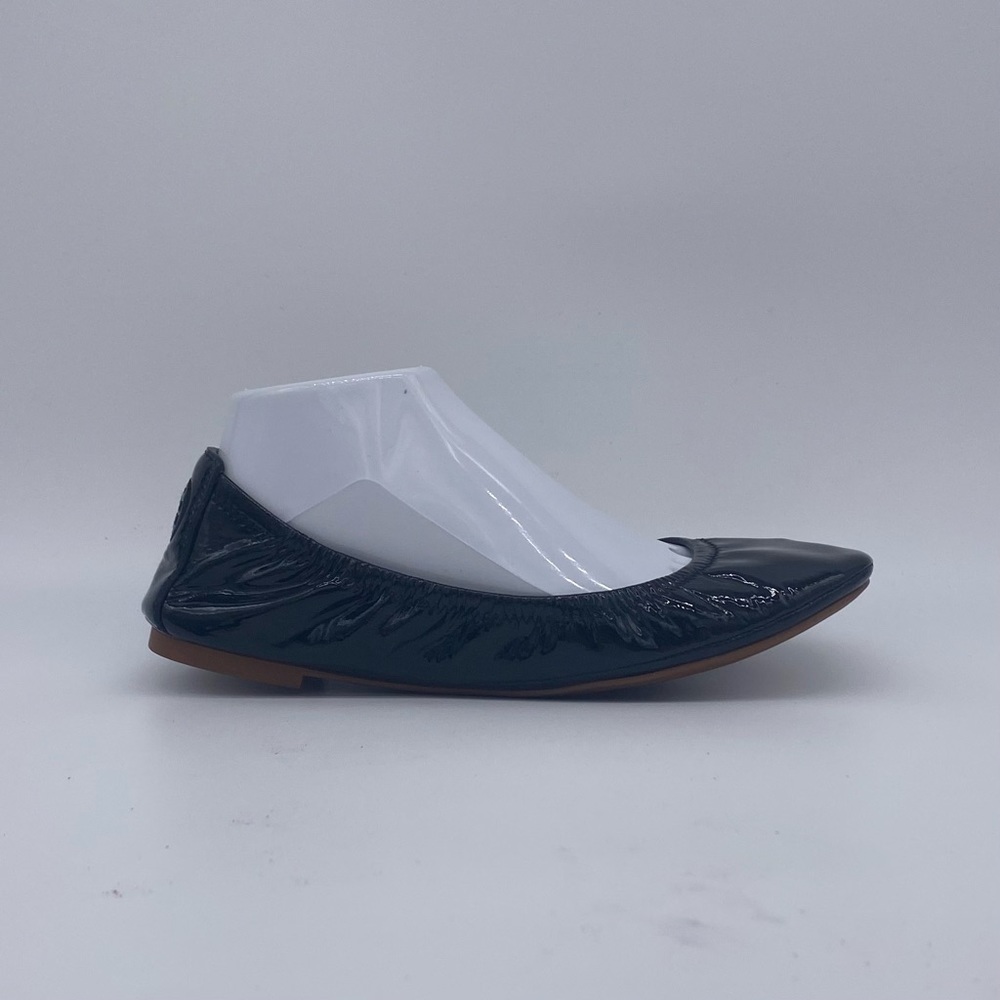 Tory Burch Eddie Black Patent Leather Ballet Flats - Picture 9 of 14